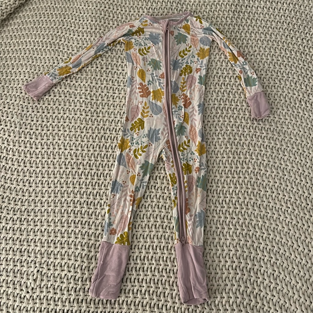 Gently Worn Fall Little Sleepies Zippie. Size 12-18 Months.